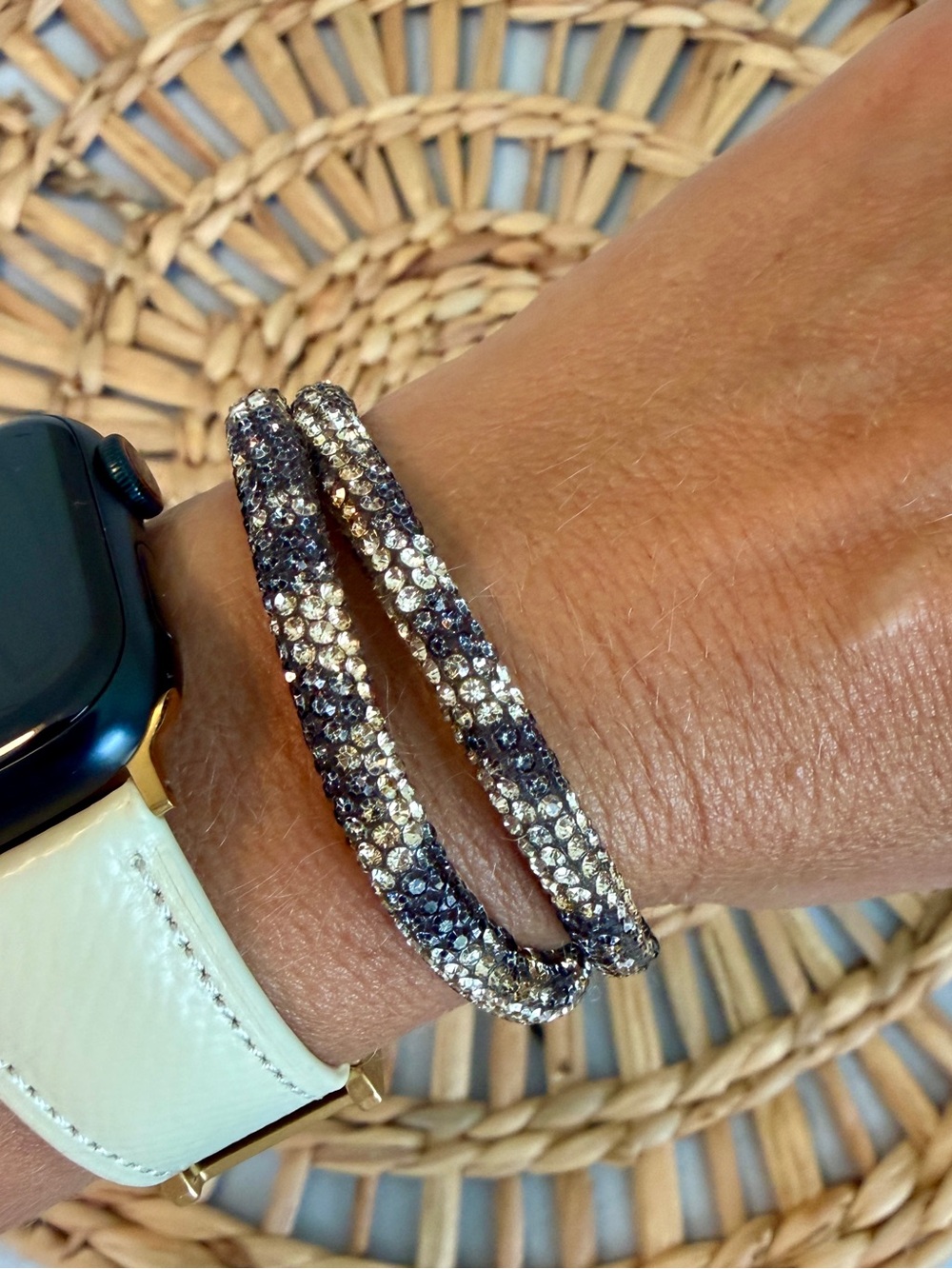 Sparkle magnetic animal print bracelet